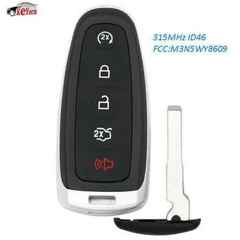 KEYECU Replacement Remote Start Smart Prox Car Key Transmitter 315MHz ID46 Chip for Ford FCC ID: M3N5WY8609 HU101 Blade
KEYECU Replacement Remote Start Smart Prox Car Key Transmitter 315MHz ID46 Chip for Ford FCC ID: M3N5WY8609 HU101 Blade