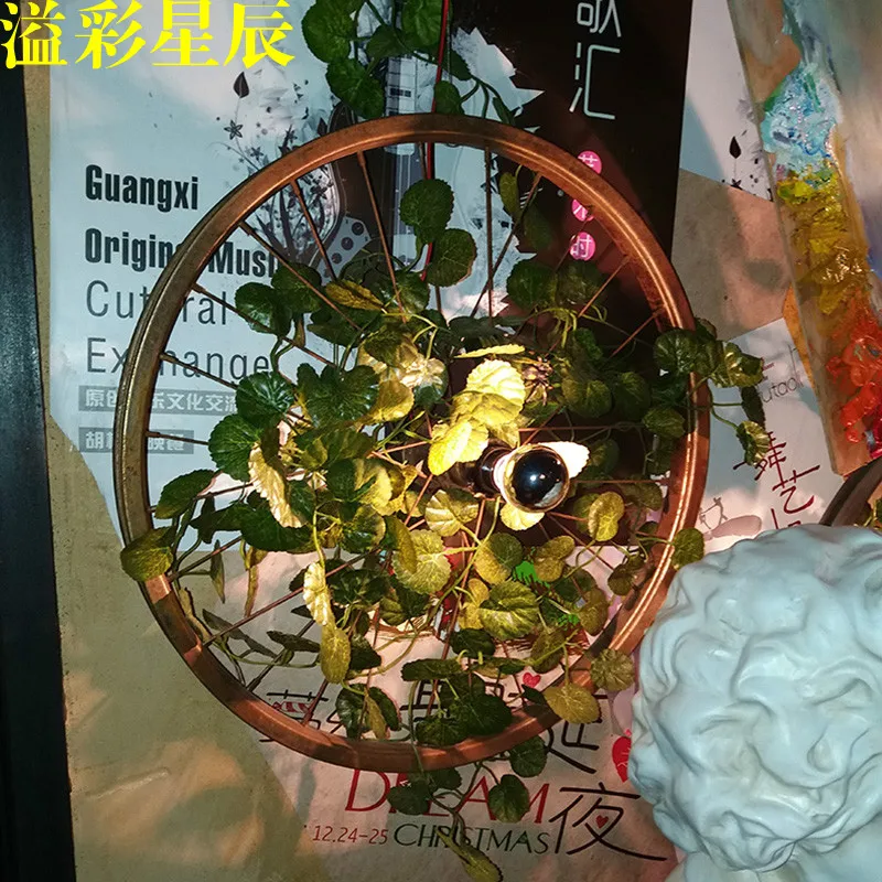 Фото Современная настенная лампа с железными растениями музыкальный бар Ресторан Бар
