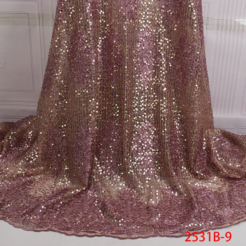 Pink Accessor African Lace Fabric 2019 High Quality Embroidery French Mesh Nigerian Fabrics Material 5 Yards GD2531B-1 | Дом и сад