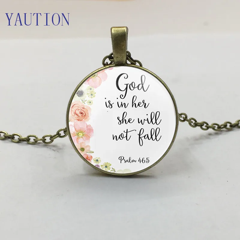 Psalm 46:5 Bible Verses God is within Her She Will Not Fall Nursery Verse Necklace Fashion Jewelry Religion Pendant Christian
Psalm 46:5 Bible Verses God is within Her She Will Not Fall Nursery Verse Necklace Fashion Jewelry Religion Pendant Christian