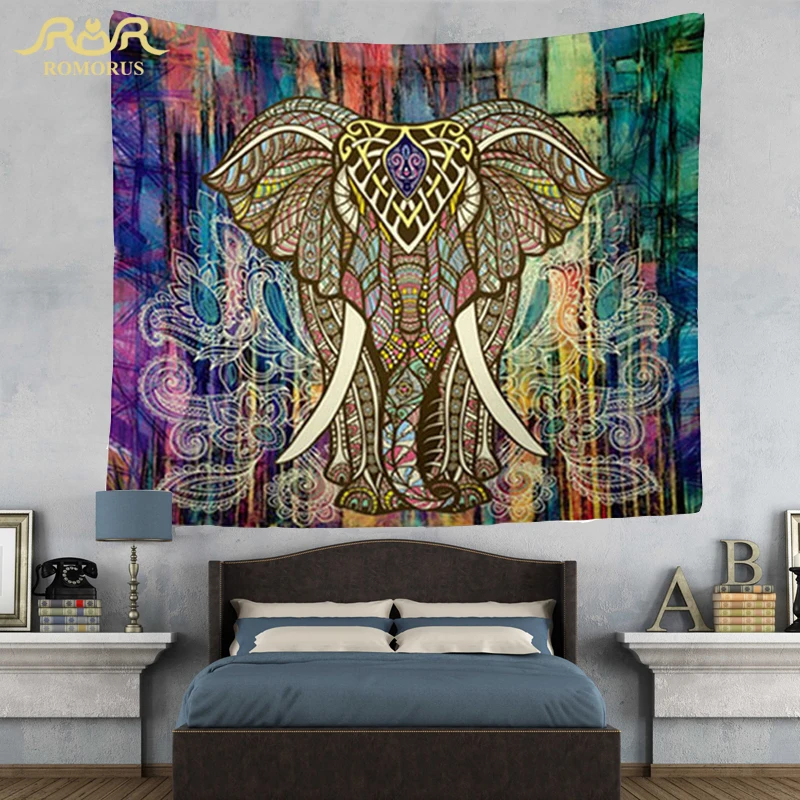 ROMORUS Indian Elephant Tapestry Wall Hanging Colored Print Decorative Mandala Bohemian Tapestries 150*130CM 200*150CM Hot Sale
ROMORUS Indian Elephant Tapestry Wall Hanging Colored Print Decorative Mandala Bohemian Tapestries 150*130CM 200*150CM Hot Sale