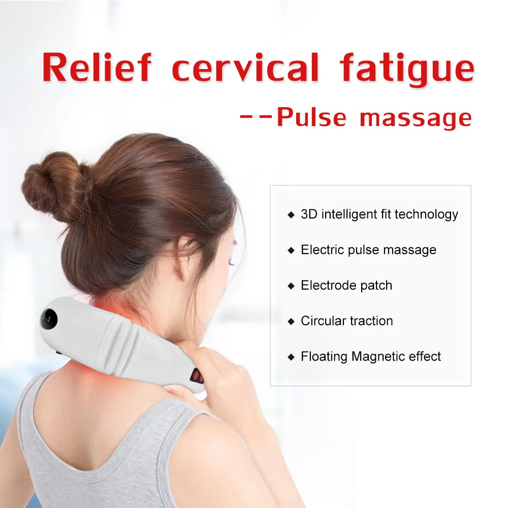 AGDOAD Electric Pulse Neck Massager Far Infrared Heating Cervical Massager Health Care Relaxation Body Pain Relief Tool Dropship AGDOAD Electric Pulse Neck Massager Far Infrared Heating Cervical Massager Health Care Relaxation Body Pain Relief Tool Dropship