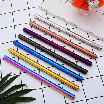 200pcs/lot 215*12mm Stainless Steel Straw 7 Colors Colorful Drinking Reusable Straight Large Straws free laser logo LX4293
200pcs/lot 215*12mm Stainless Steel Straw 7 Colors Colorful Drinking Reusable Straight Large Straws free laser logo LX4293