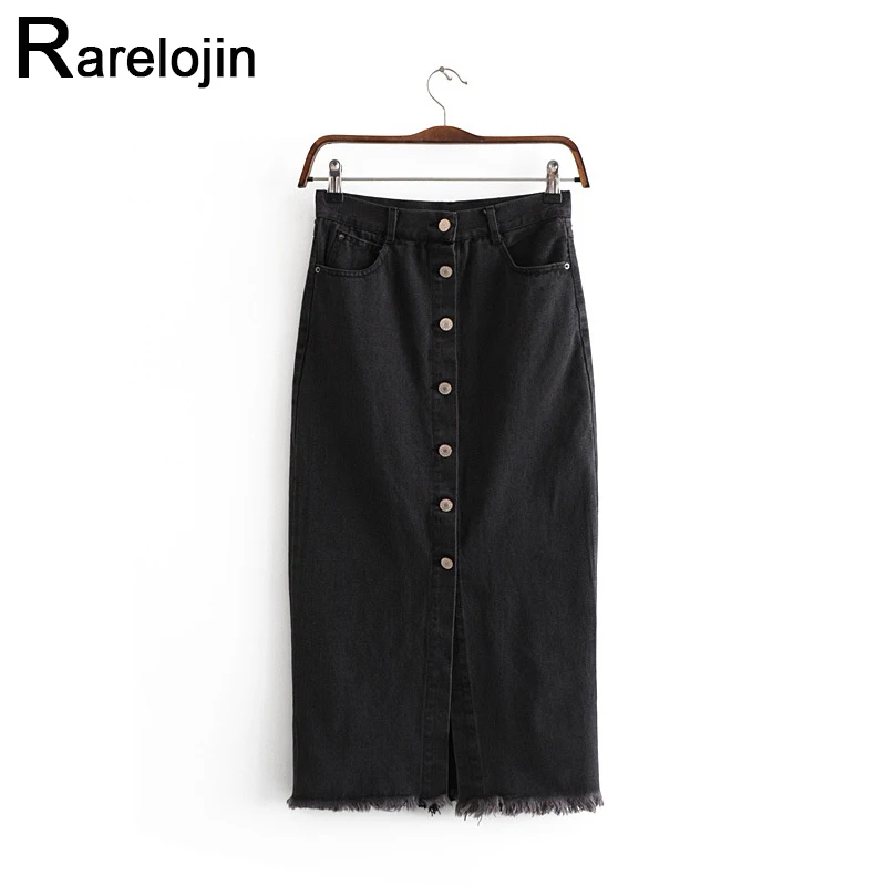 Spring autumn skirt 2019 new women fashion skirt high waist skirt black burr denim skirt femme midi skirts women skirt clothes 
Spring autumn skirt 2019 new women fashion skirt high waist skirt black burr denim skirt femme midi skirts women skirt clothes