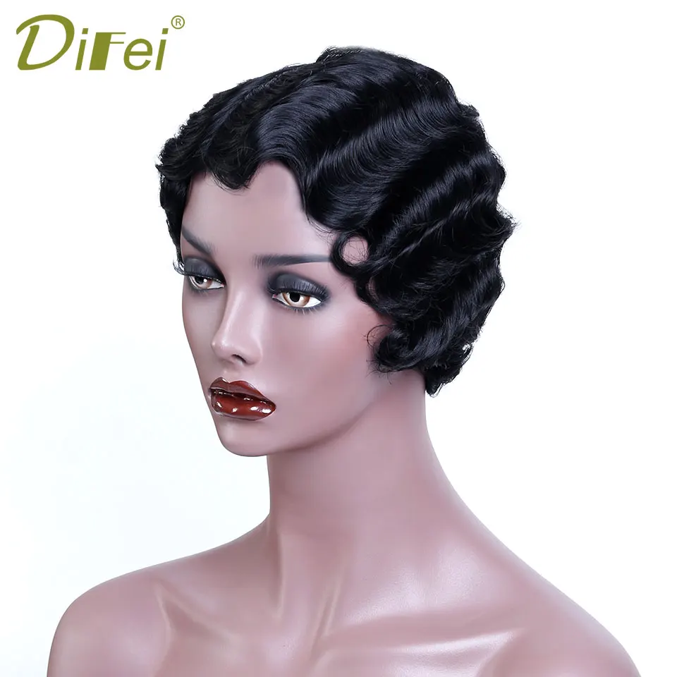 Short Finger Waves Black Wigs for Women Natural Synthetic Pink Red Curly Cute Hair Wigs DIFEI
Short Finger Waves Black Wigs for Women Natural Synthetic Pink Red Curly Cute Hair Wigs DIFEI