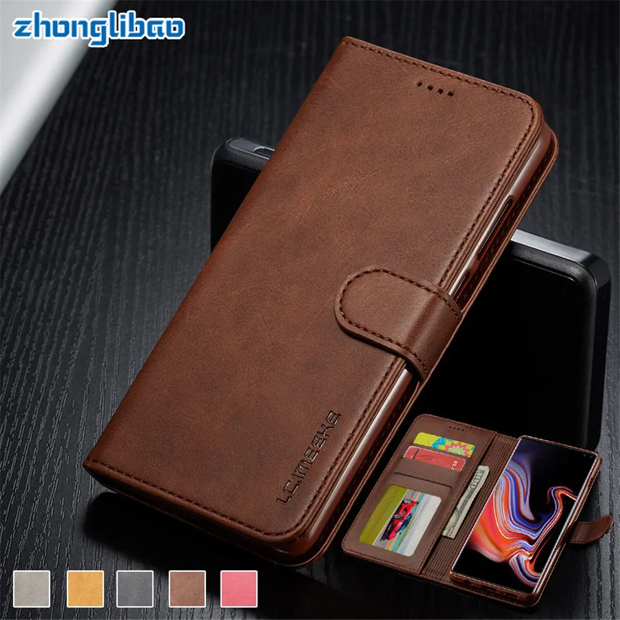 Кожаный чехол книжка с подставкой для Samsung note 10 S10 S9 S8 Plus s10e a50 a30 Note 9 8 A6 A8 J4 J6 A7 A9
