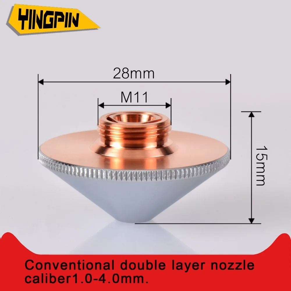 Laser Nozzles Double Layers Chrome-Plated Dia.28 H15 M11 Caliber 1.0-4.0 For DNE Laser Fiber Cutting Head Welding Machine Parts
Laser Nozzles Double Layers Chrome-Plated Dia.28 H15 M11 Caliber 1.0-4.0 For DNE Laser Fiber Cutting Head Welding Machine Parts