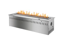 24 inch silver remote control intellgent bioethanol electric fireplaces stove