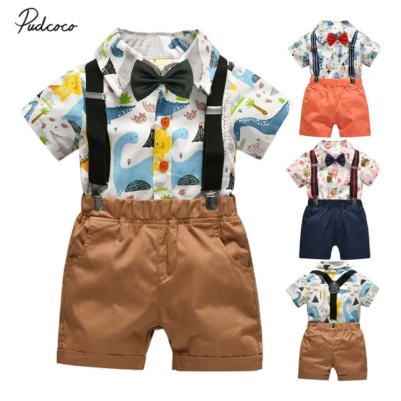 2019 Brand Toddler Kid Baby Boy Summer Cartoon Animal Robot Print Shirt Tops+Bib Pants Shorts Overalls Outfits Boys Formal Set
2019 Brand Toddler Kid Baby Boy Summer Cartoon Animal Robot Print Shirt Tops+Bib Pants Shorts Overalls Outfits Boys Formal Set