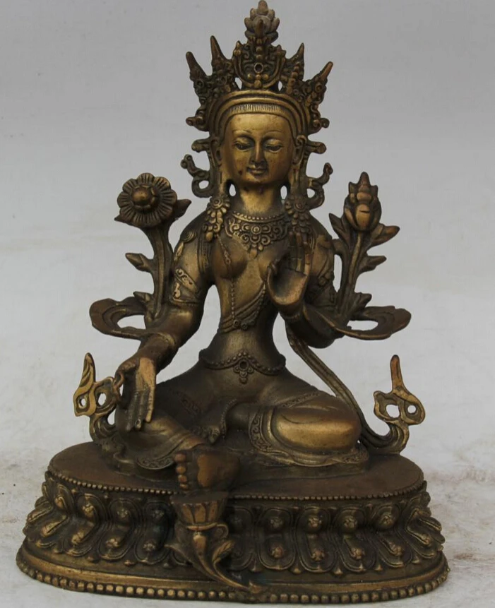 Fast shipping USPS to USA S1937 9" Tibet Buddhism Brass Seat Green Tara Mahayana Buddhism enlightenment Statue
Fast shipping USPS to USA S1937 9" Tibet Buddhism Brass Seat Green Tara Mahayana Buddhism enlightenment Statue
