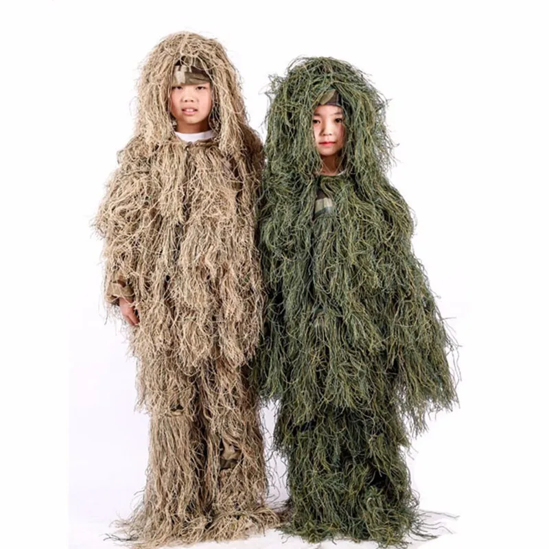 Kids Jungle Camouflage Hidden Clothes Tactical Army Fans Sniper Training Boy Girls Outdoor Camping Hiking Multicam Ghillie Suits
Kids Jungle Camouflage Hidden Clothes Tactical Army Fans Sniper Training Boy Girls Outdoor Camping Hiking Multicam Ghillie Suits