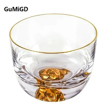Japanese glass handmade heat-resistant transparent crystal Tibet gold cup Master Cup Mt Fuji cup tea cup 
Japanese glass handmade heat-resistant transparent crystal Tibet gold cup Master Cup Mt Fuji cup tea cup