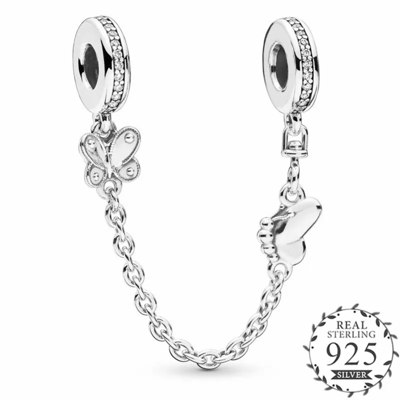 100% 925 Sterling Silver Butterfly Safety Chain Charm Fits Pandora Bracelets Charms Silver 925 Original DIY Making Jewelry 2019
100% 925 Sterling Silver Butterfly Safety Chain Charm Fits Pandora Bracelets Charms Silver 925 Original DIY Making Jewelry 2019