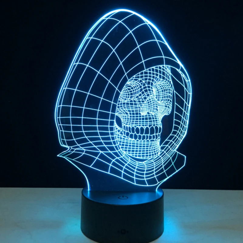 3D Skull With Hat Illusion Lamp Baby Deco Projector Table Lamp Night Lighting 7 Color
3D Skull With Hat Illusion Lamp Baby Deco Projector Table Lamp Night Lighting 7 Color