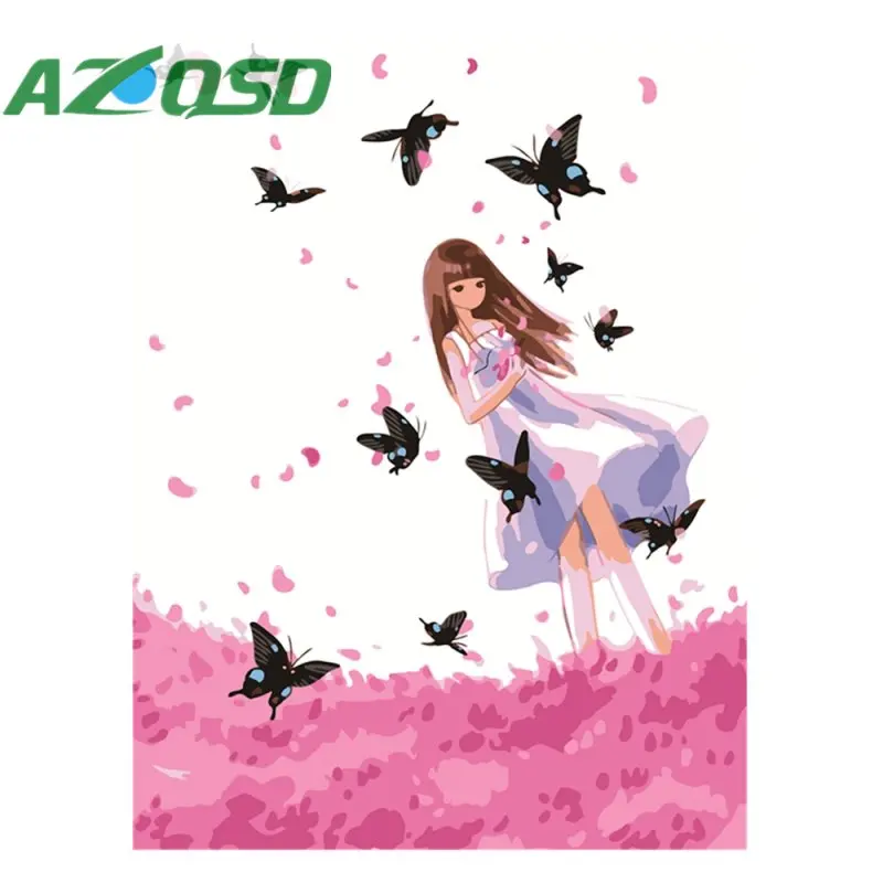 AZQSD Paint By Numbers On Canvas Butterfly Girl Frameless 40x50cm Acrylic Modular Digital Oil Painting Colors By Numbers szyh373 
AZQSD Paint By Numbers On Canvas Butterfly Girl Frameless 40x50cm Acrylic Modular Digital Oil Painting Colors By Numbers szyh373