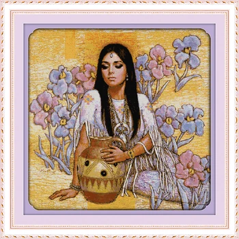 The Beauty and Ceramic Pot Cross Stitch Portraits Dmc 11CT Diy Home Decoration Cross Stitch Patterns Paintings Embroidery Thread 
The Beauty and Ceramic Pot Cross Stitch Portraits Dmc 11CT Diy Home Decoration Cross Stitch Patterns Paintings Embroidery Thread