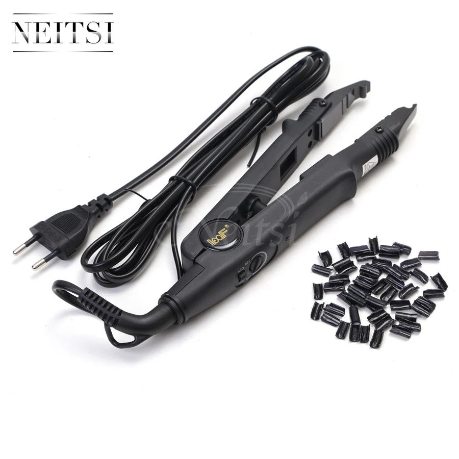Neitsi Professional 1pc Black Euro Plug Hair Connector & 50pcs Nail Keratin Glue U-shaped Tips Tools For Hair Extensions
Neitsi Professional 1pc Black Euro Plug Hair Connector & 50pcs Nail Keratin Glue U-shaped Tips Tools For Hair Extensions