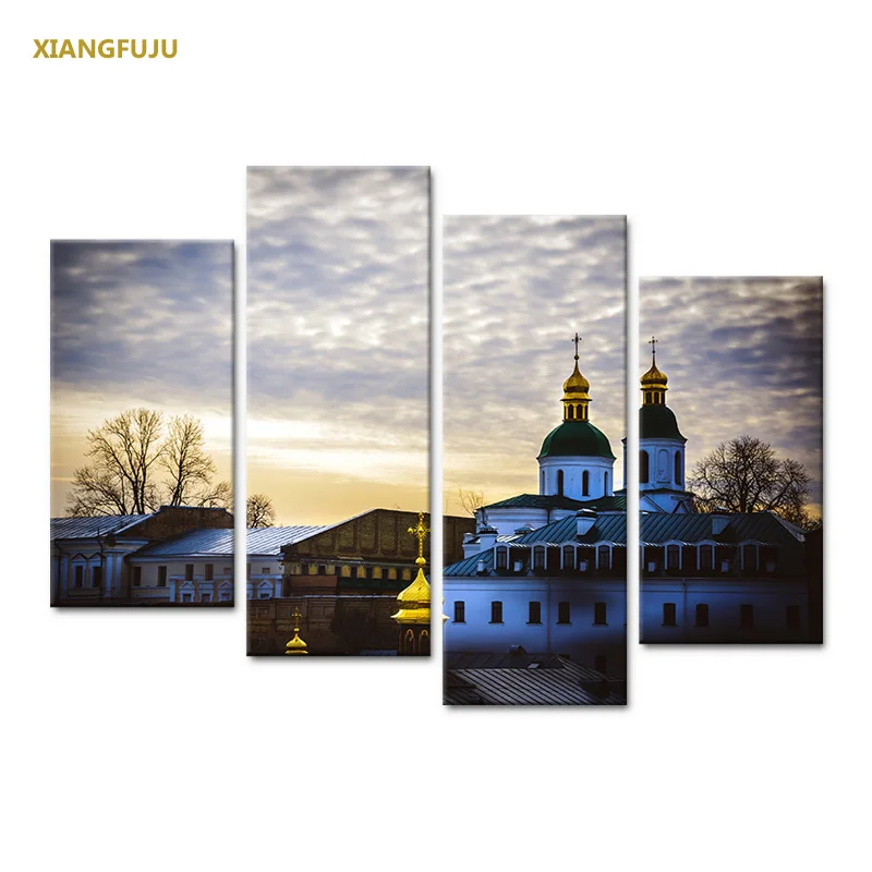 4pcs/set Living Room Wall Decoration Medieval Church Art Painting Prints On Canvas Bedroom Europe Building Picture Home Decor
4pcs/set Living Room Wall Decoration Medieval Church Art Painting Prints On Canvas Bedroom Europe Building Picture Home Decor