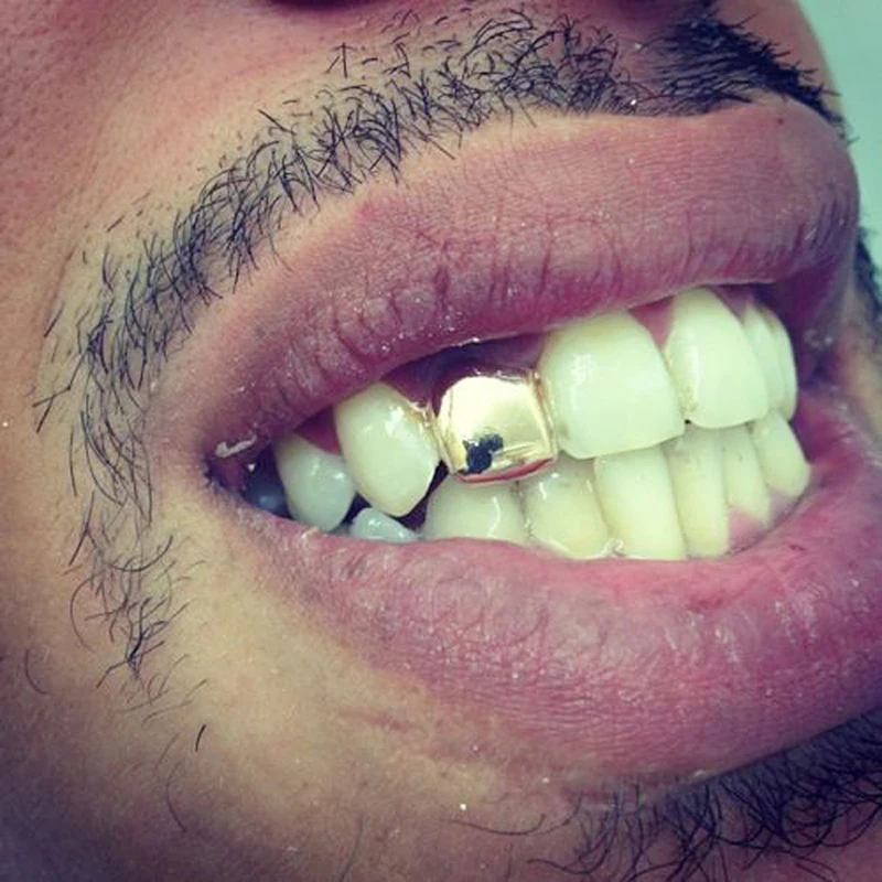 New Custom Gold Color Small Single Tooth Cap Grillz Hip Hop Teeth Grill #232063
New Custom Gold Color Small Single Tooth Cap Grillz Hip Hop Teeth Grill #232063