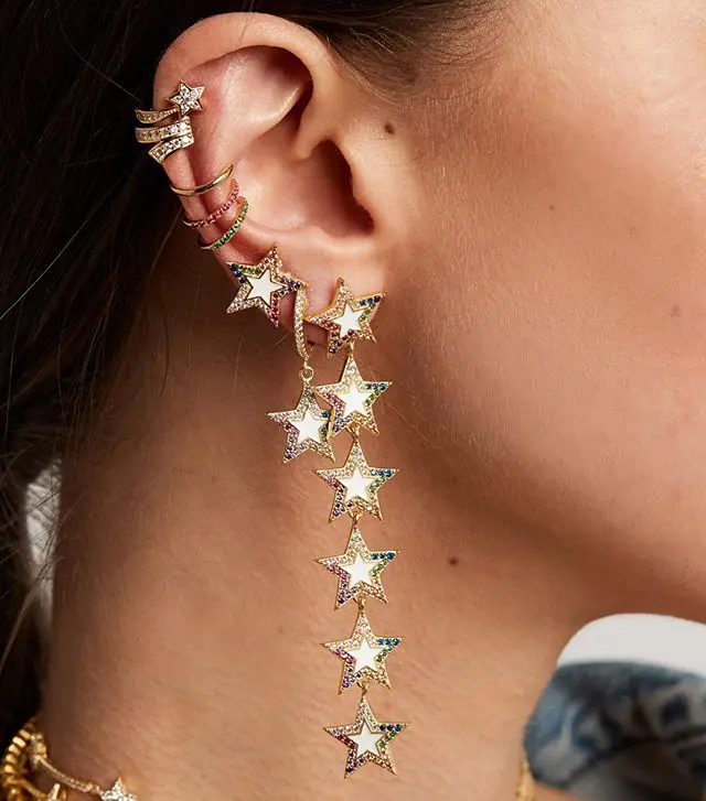 1 PIECE fashion women Girls ear jewelry tiny small star round Zirconia CZ simple minimal ear cuff no piercing clip on earring
1 PIECE fashion women Girls ear jewelry tiny small star round Zirconia CZ simple minimal ear cuff no piercing clip on earring