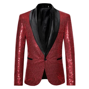 Helisopus Sequin Glitter Shiny Blazer Jacket Men Party Nigtclub Singer Suit Blazer
Helisopus Sequin Glitter Shiny Blazer Jacket Men Party Nigtclub Singer Suit Blazer