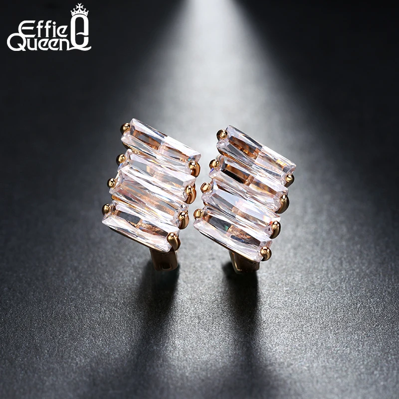 Effie Queen Rhombus Design Women Earrings AAA Square Cubic Zircon Elegant Romantic Style Stud Earrings DDE32
Effie Queen Rhombus Design Women Earrings AAA Square Cubic Zircon Elegant Romantic Style Stud Earrings DDE32