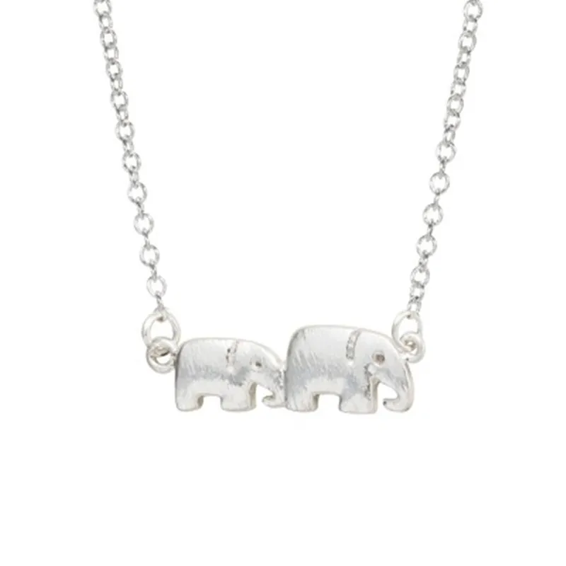 Европейское модное ожерелье со слонами и кулонами милые слоны семейное женские