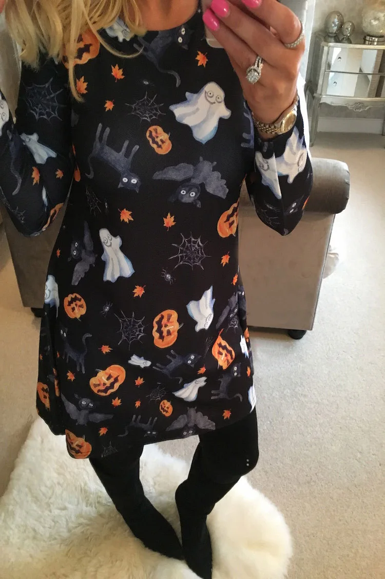 Autumn And Winter New Pattern Halloween Christmas Throttle 's Ok Clothing European Cartoon Printing Long Sleeve Dress 0167#
Autumn And Winter New Pattern Halloween Christmas Throttle 's Ok Clothing European Cartoon Printing Long Sleeve Dress 0167#
