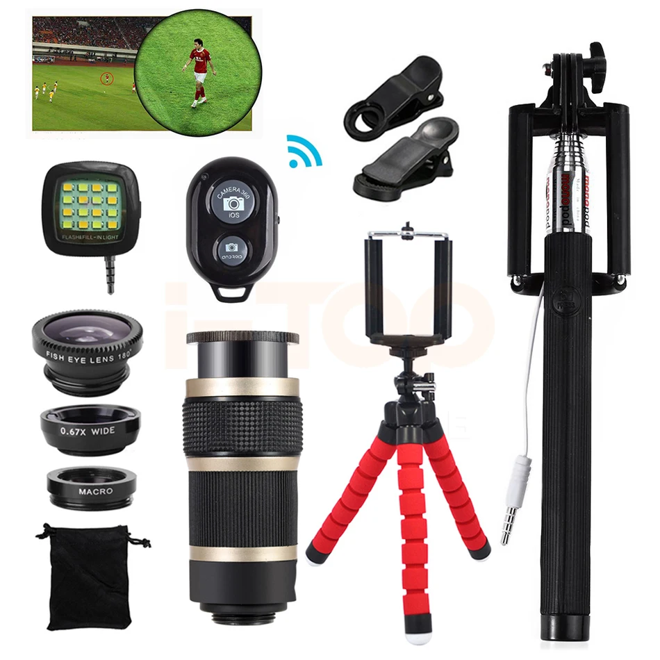 2017 12in1 Phone Camera Lenses Kit 8x Zoom Telephoto Lentes Telescope Fisheye Wide Angle Macro Lens Microsco For iPhone 6 6s 7
2017 12in1 Phone Camera Lenses Kit 8x Zoom Telephoto Lentes Telescope Fisheye Wide Angle Macro Lens Microsco For iPhone 6 6s 7