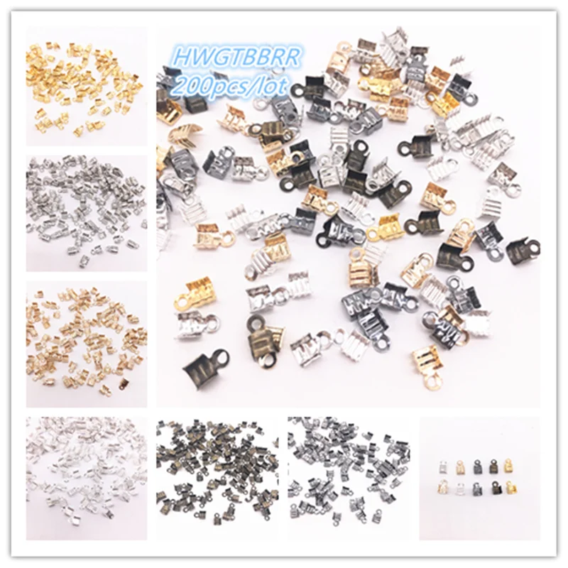 200Pcs 3.5x7/2.5x5.5mm Small Cord End Tip Fold Over Three-wire Clasp Crimp Bead Connector DIY Jewelry Making For Accessories
200Pcs 3.5x7/2.5x5.5mm Small Cord End Tip Fold Over Three-wire Clasp Crimp Bead Connector DIY Jewelry Making For Accessories