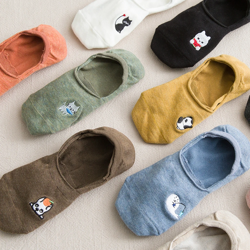 1Pair New Cotton Boat Socks Slippers For Women Animal Embroidered Solid Candy Color Invisible Ankle Hosiery Casual Boat Socks
1Pair New Cotton Boat Socks Slippers For Women Animal Embroidered Solid Candy Color Invisible Ankle Hosiery Casual Boat Socks