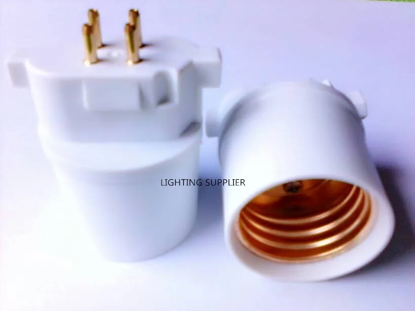 GY10Q to E26/E27 Lamp Base Adapter, 4P CFL GY10Q Lamp base to LED E26 Light Socket Adapter Need Bypass Ballast
GY10Q to E26/E27 Lamp Base Adapter, 4P CFL GY10Q Lamp base to LED E26 Light Socket Adapter Need Bypass Ballast