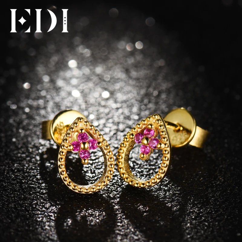 EDI Woman Real Natural Red Ruby Stud Earring Soild 14K 585 Yellow Fashion Heart Earrings For Women Fine Jewelry Party Gifts
EDI Woman Real Natural Red Ruby Stud Earring Soild 14K 585 Yellow Fashion Heart Earrings For Women Fine Jewelry Party Gifts