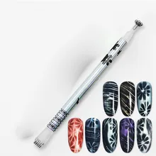 Huamianli 패션 더블 헤드 자석 스틱 도구 3d 자기 고양이 눈 젤 매직 네일 아트 매니큐어 한 라인 dropship may17 hw(China)