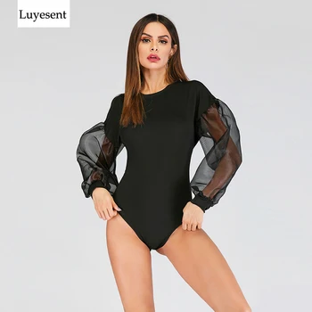 Women casual body suit see through mesh lantern sleeve round neck fashion spring top black character lady 2020 new style
Women casual body suit see through mesh lantern sleeve round neck fashion spring top black character lady 2020 new style