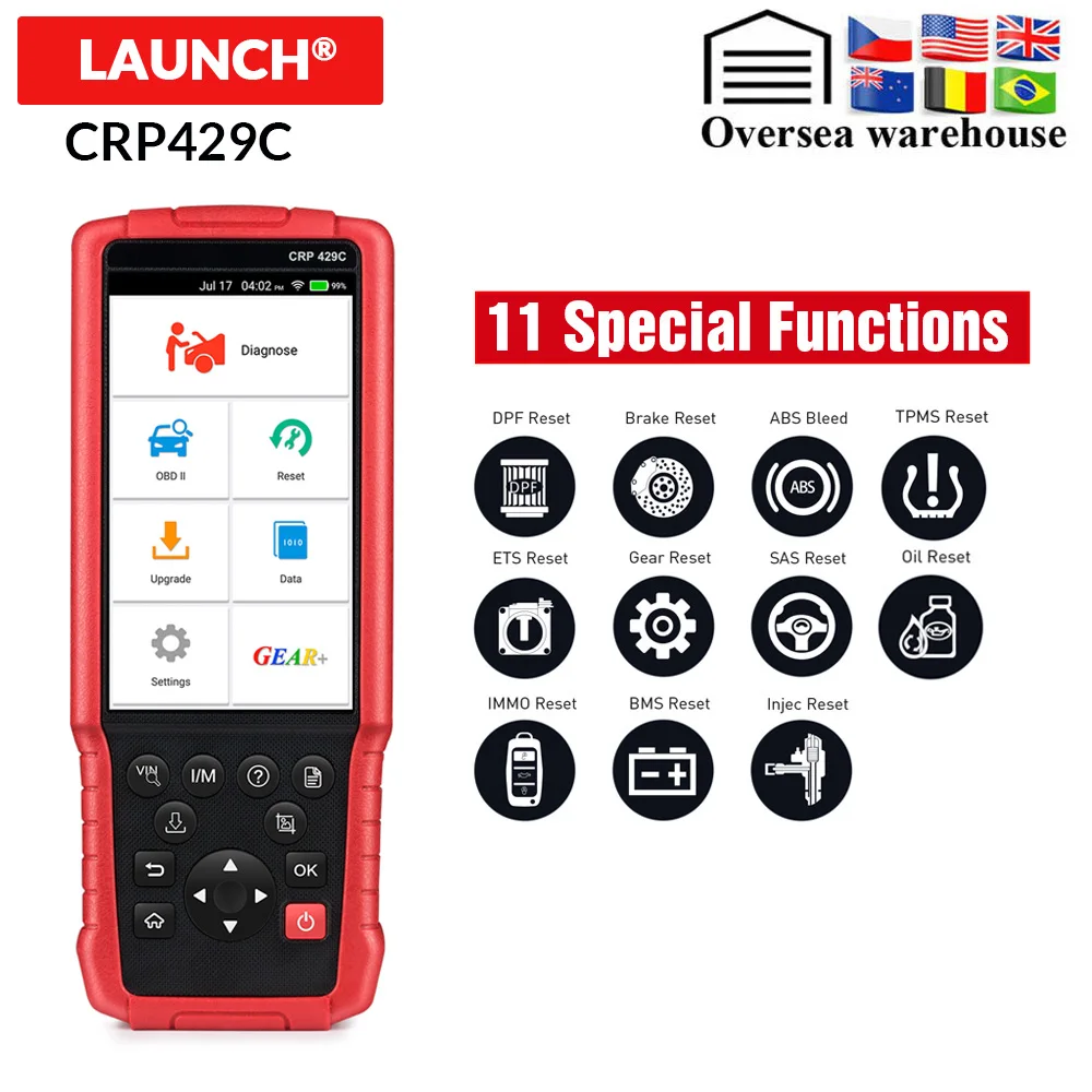 LAUNCH X431 CRP429C OBD2 Code Reader support Engine/ABS/Airbag/AT+11 Service CRP429 429C Auto diagnostic tool PK easydiag
LAUNCH X431 CRP429C OBD2 Code Reader support Engine/ABS/Airbag/AT+11 Service CRP429 429C Auto diagnostic tool PK easydiag