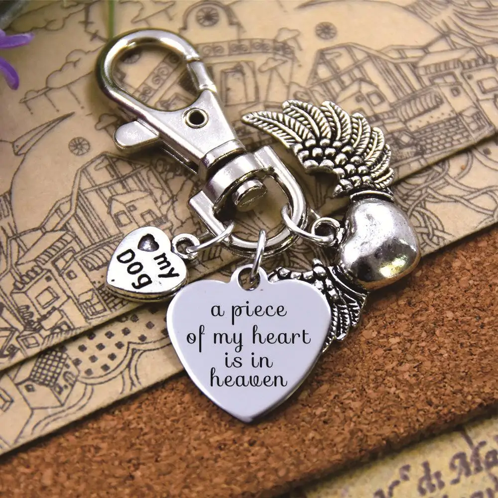 High quality keychain with 20mm stainless steel heart charms " paw print, pet loss, rainbow bridge" with love my dog charms
High quality keychain with 20mm stainless steel heart charms " paw print, pet loss, rainbow bridge" with love my dog charms