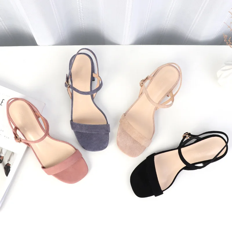 Women Sandals Suede 2019 Platform One word buckle 4CM Square heel Shoes For Women Heels Sandalias Summer Shoes Flock Sandals
Women Sandals Suede 2019 Platform One word buckle 4CM Square heel Shoes For Women Heels Sandalias Summer Shoes Flock Sandals