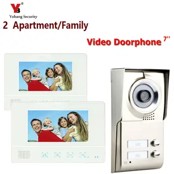 Yobang Security Freeship 7" Video Intercom Doorbell Apartment Door Phone +2 Monitors IR Camera for 2 Family video door phone
Yobang Security Freeship 7" Video Intercom Doorbell Apartment Door Phone +2 Monitors IR Camera for 2 Family video door phone