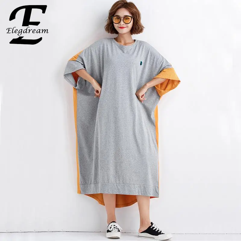 Elegdream Oversized Plus Size Women Clothing Fashion Print Pachwork Casual Dress Lady Loose Style Summer Dresses Female Vestidos
Elegdream Oversized Plus Size Women Clothing Fashion Print Pachwork Casual Dress Lady Loose Style Summer Dresses Female Vestidos