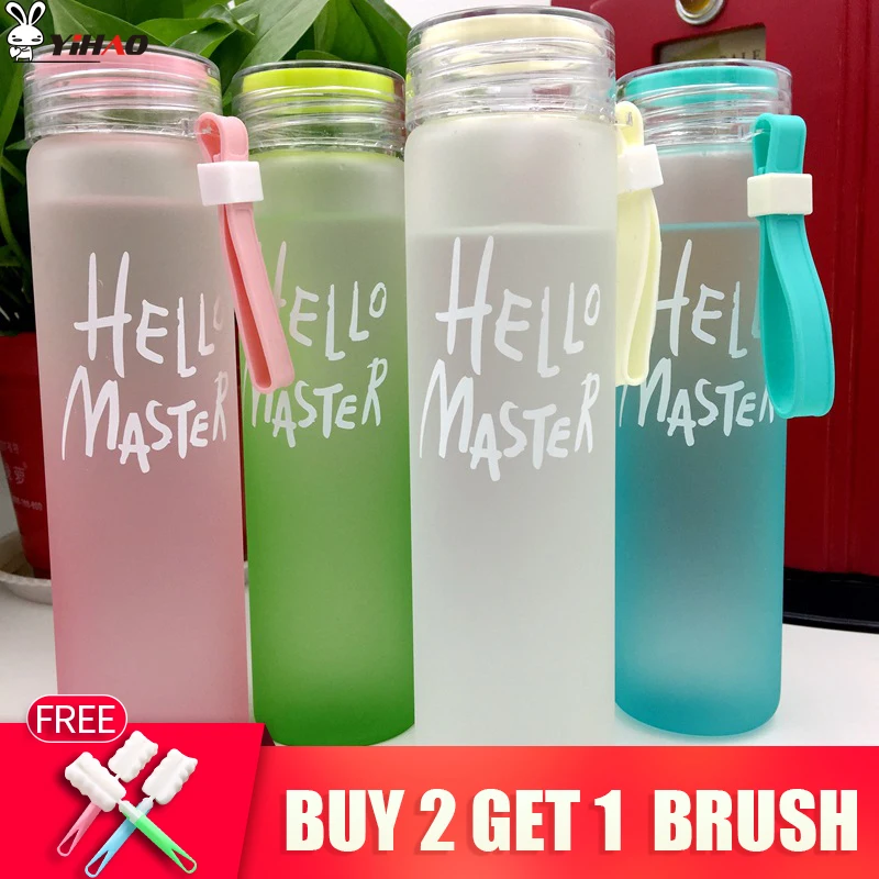 YiHAO 480mL 4Candy Colors Portable Water Bottle Leak-proof Unbreakable Frosted glass with lid Water Bottle for Travel Camping
YiHAO 480mL 4Candy Colors Portable Water Bottle Leak-proof Unbreakable Frosted glass with lid Water Bottle for Travel Camping