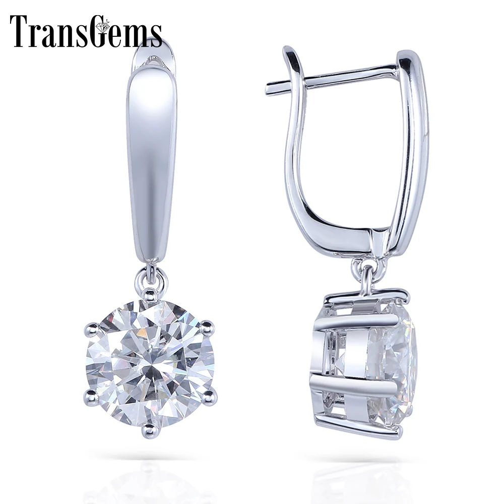 Transgems Solid 14K 585 White Gold 1CTW 5MM 0.5Carat Each F Color Hearts and Arrows Moissanite Hoop Earrings for Women Jewelry
Transgems Solid 14K 585 White Gold 1CTW 5MM 0.5Carat Each F Color Hearts and Arrows Moissanite Hoop Earrings for Women Jewelry
