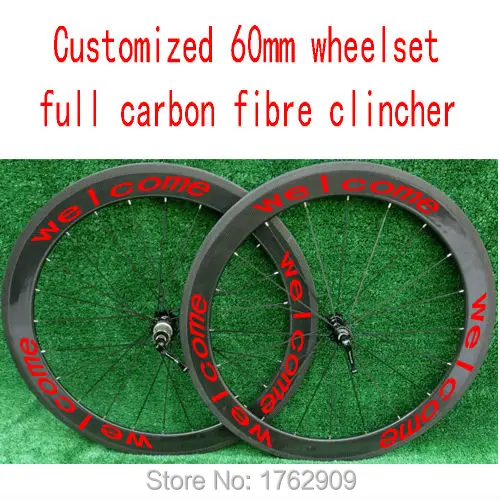 New customized 700C 60mm clincher rims road bicycle aero 3K UD 12K full carbon fibre bike wheelsets 20.5 23 25mm width Free ship
New customized 700C 60mm clincher rims road bicycle aero 3K UD 12K full carbon fibre bike wheelsets 20.5 23 25mm width Free ship