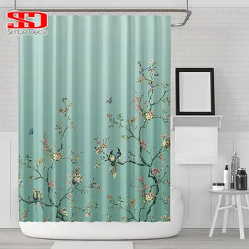 3D Flower Birds Shower Curtains for Bathroom Gradient Green Printed Chinese Style Floral Waterproof Mildewproof Decorative Bath
3D Flower Birds Shower Curtains for Bathroom Gradient Green Printed Chinese Style Floral Waterproof Mildewproof Decorative Bath