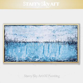 Artist Hand-painted High Quality Abstract Light Blue Oil Painting on Canvas Beautiful Wall Art Knife Painting Wall Picture Decor
Artist Hand-painted High Quality Abstract Light Blue Oil Painting on Canvas Beautiful Wall Art Knife Painting Wall Picture Decor