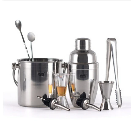 550ml 9pcs set Cocktail shaker Kit stainless steel cocktail shaker wine muddler bartender tool kit free shipping
550ml 9pcs set Cocktail shaker Kit stainless steel cocktail shaker wine muddler bartender tool kit free shipping