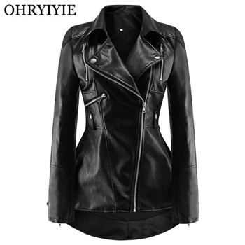 OHRYIYIE Women Motorcycle Leather Jackets 2019 New Spring Autumn Turn-down Collar Outwear Coats Female Oblique Zipper PU Jackets
OHRYIYIE Women Motorcycle Leather Jackets 2019 New Spring Autumn Turn-down Collar Outwear Coats Female Oblique Zipper PU Jackets
