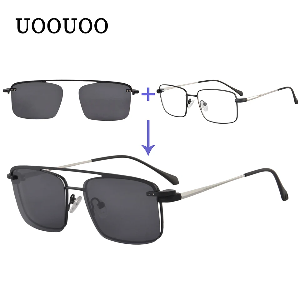 UOOUOO square sun glasses Men Full Rim metal frame prescription glasses polarized sunglasses men clip on sunglasses or frame
UOOUOO square sun glasses Men Full Rim metal frame prescription glasses polarized sunglasses men clip on sunglasses or frame
