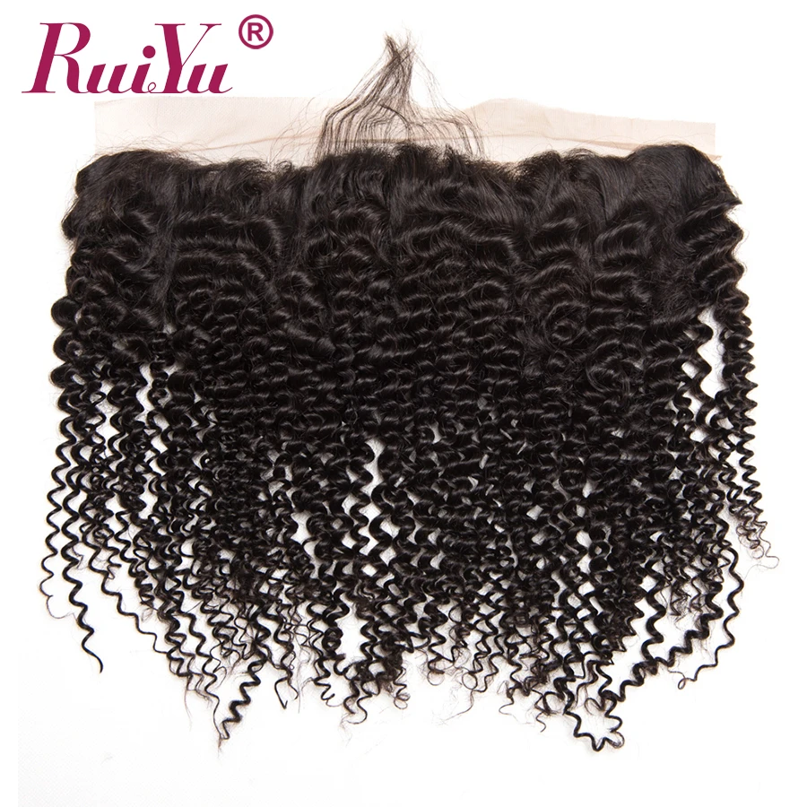 RUIYU Brazilian Kinky Curly Hair Lace Frontal Closure Ear To Ear Pre Plucked Frontal Closure Human Hair With Baby Hair Non-Remy
RUIYU Brazilian Kinky Curly Hair Lace Frontal Closure Ear To Ear Pre Plucked Frontal Closure Human Hair With Baby Hair Non-Remy
