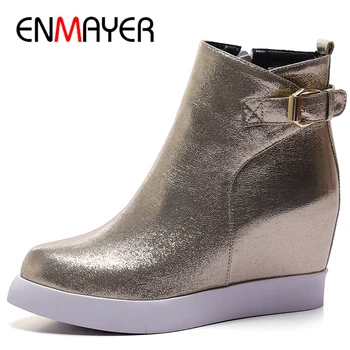 ENMAYER 3 Colors Golden Shoes Woman Buckle Strap Ankle Boots for Women High Heels Platform Winter Round Toe Motorcycle Boots
ENMAYER 3 Colors Golden Shoes Woman Buckle Strap Ankle Boots for Women High Heels Platform Winter Round Toe Motorcycle Boots